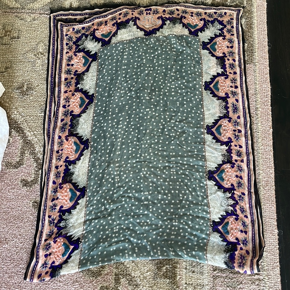 Fay et Fille Embroidered Scarf - Anthropologie